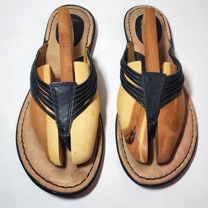 BOC Born Concept Shoes Women's 8 Black‎ Thong Sandals Slip On Casual Comfort